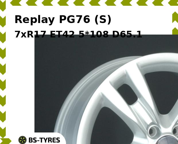 

Колесный диск Replay, PG76 (S) 7xR17 ET42 5*108 D65.1