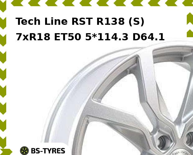 

Колесный диск Tech Line, Tech-line RST R138 (S) 7xR18 ET50 5*114.3 D64.1
