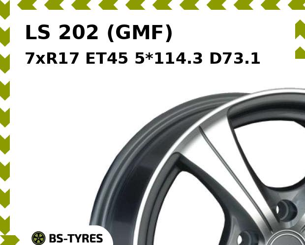 

Колесный диск LS, 202 (GMF) 7xR17 ET45 5*114.3 D73.1
