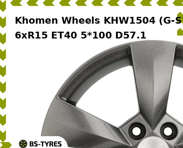 

Колесный диск Khomen Wheels, KHW1504 (G-S) 6xR15 ET40 5*100 D57.1