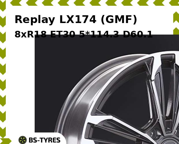 

Колесный диск Replay, LX174 (GMF) 8xR18 ET30 5*114.3 D60.1