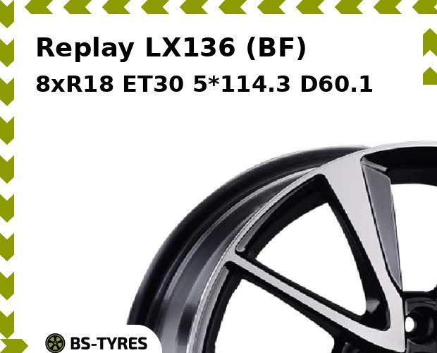 

Колесный диск Replay, LX136 (BF) 8xR18 ET30 5*114.3 D60.1