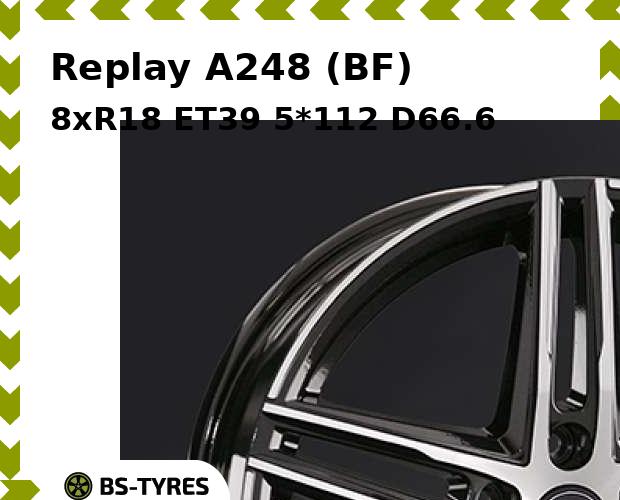 

Колесный диск Replay, A248 (BF) 8xR18 ET39 5*112 D66.6