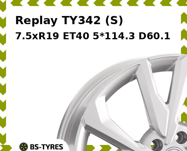 

Колесный диск Replay, TY342 (S) 7.5xR19 ET40 5*114.3 D60.1