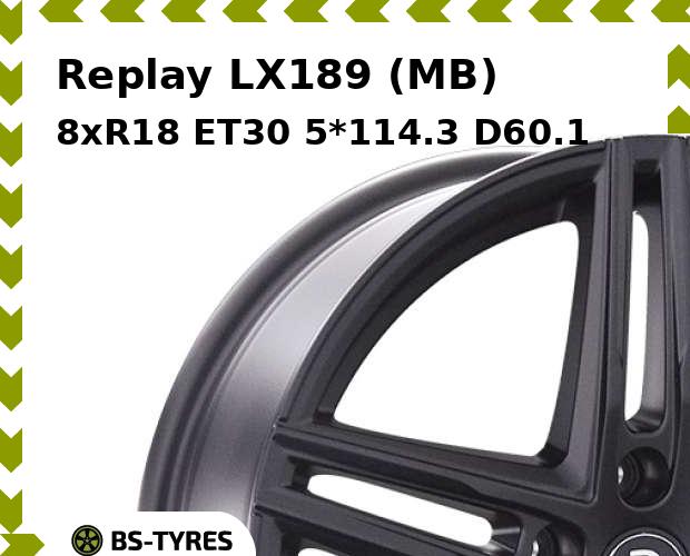 

Колесный диск Replay, LX189 (MB) 8xR18 ET30 5*114.3 D60.1