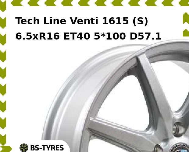 

Колесный диск Tech Line, Tech-line Venti 1615 (S) 6.5xR16 ET40 5*100 D57.1