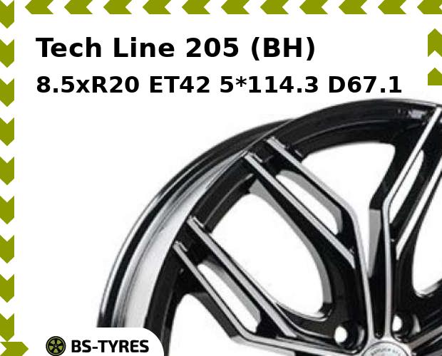 

Колесный диск Tech Line, Tech-line 205 (BH) 8.5xR20 ET42 5*114.3 D67.1