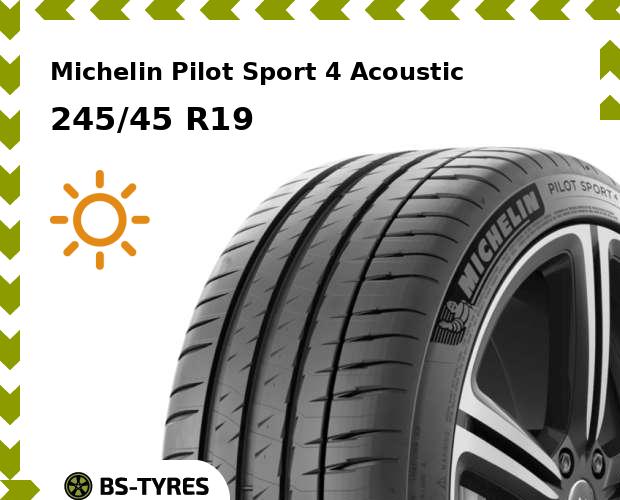 

Летние шины Michelin, Pilot Sport 4 Acoustic 245/45 R19 102Y