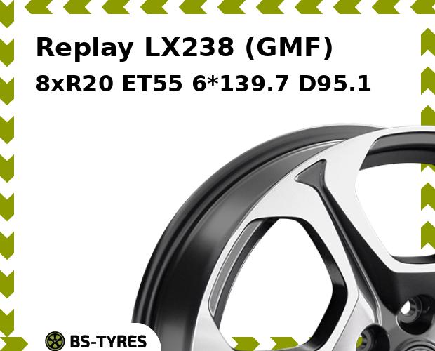 

Колесный диск Replay, LX238 (GMF) 8xR20 ET55 6*139.7 D95.1
