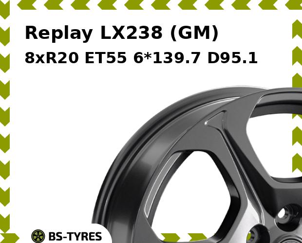 

Колесный диск Replay, LX238 (GM) 8xR20 ET55 6*139.7 D95.1