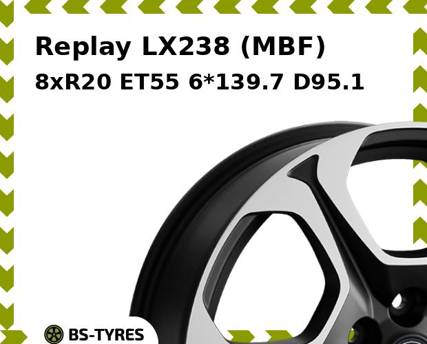 

Колесный диск Replay, LX238 (MBF) 8.0xR20 ET55 6*139.7 D95.1