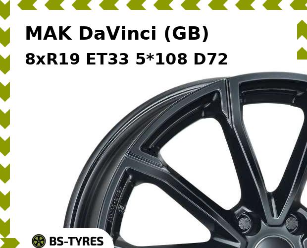 

Колесный диск MAK, DaVinci (GB) 8xR19 ET33 5*108 D72