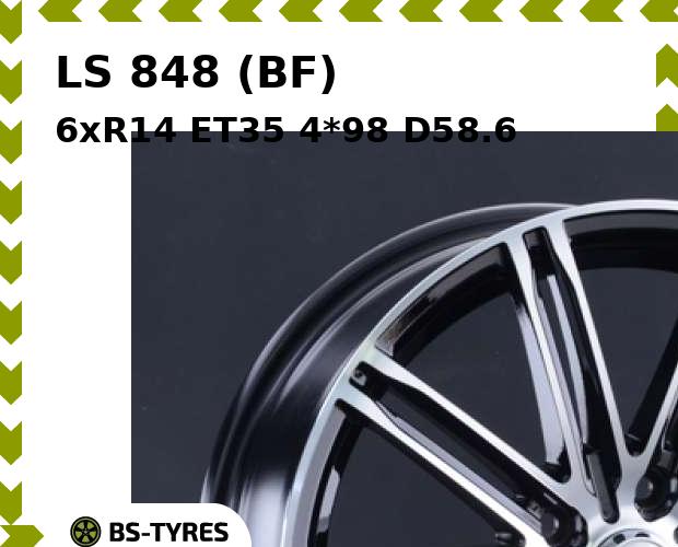 

Колесный диск LS, 848 (BF) 6xR14 ET35 4*98 D58.6