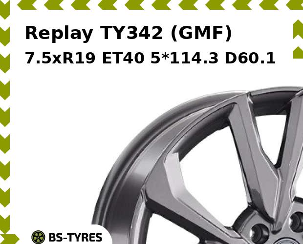 

Колесный диск Replay, TY342 (GMF) 7.5xR19 ET40 5*114.3 D60.1