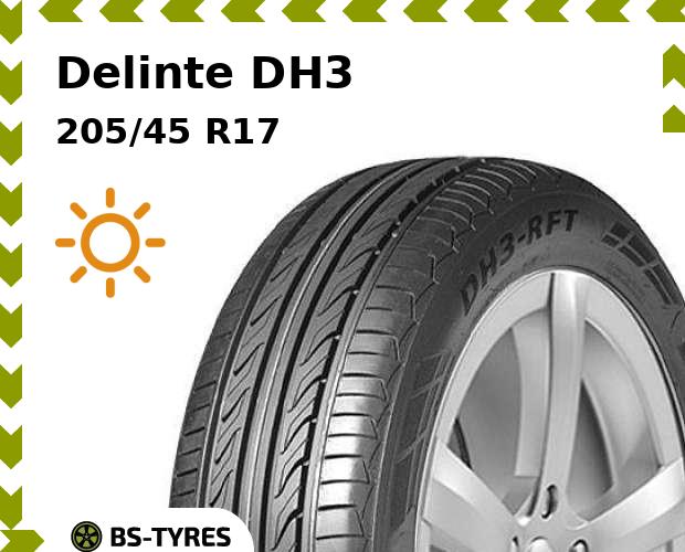 

Летние шины Delinte, DH3 RunFlat 205/45 R17 84V