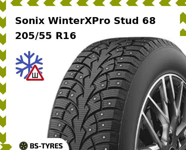 

Зимние шины Sonix, WinterXPro Stud 68 205/55 R16 94T