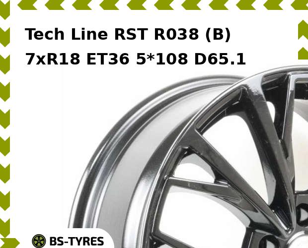 

Колесный диск Tech Line, Tech-line RST R038 (B) 7xR18 ET36 5*108 D65.1