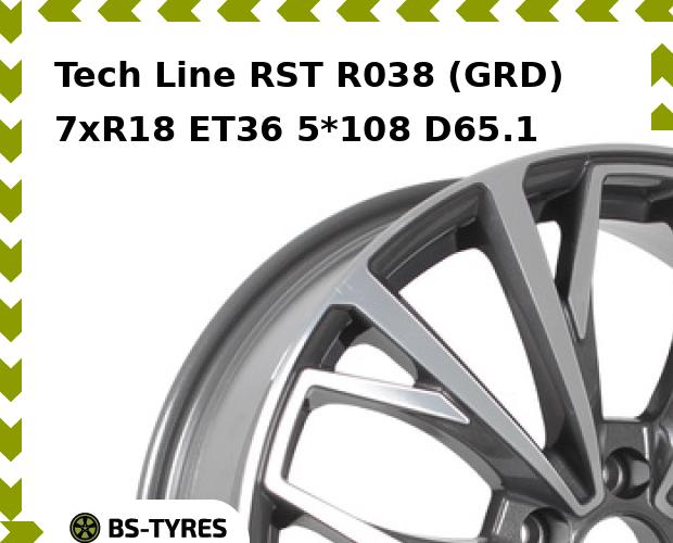 

Колесный диск Tech Line, Tech-line RST R038 (GRD) 7xR18 ET36 5*108 D65.1