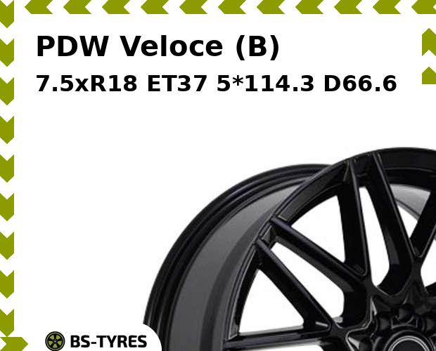 

Колесный диск PDW, Veloce (B) 7.5xR18 ET37 5*114.3 D66.6