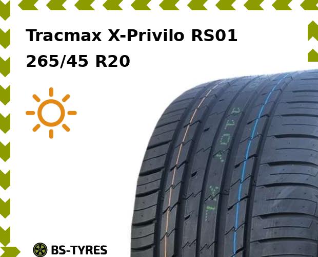

Летние шины Tracmax, X-Privilo RS01 265/45 R20 108Y