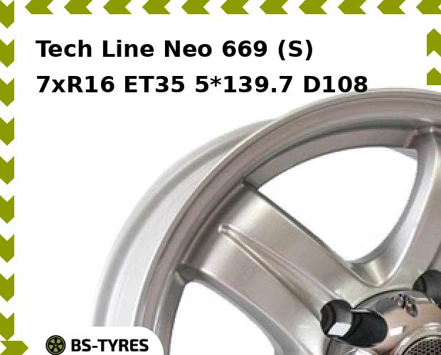 

Колесный диск Tech Line, Tech-line Neo 669 (S) 7xR16 ET35 5*139.7 D108
