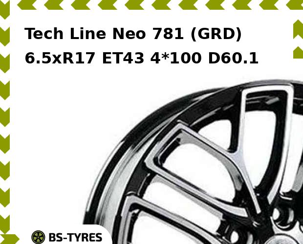

Колесный диск Tech Line, Tech-line Neo 781 (GRD) 6.5xR17 ET43 4*100 D60.1