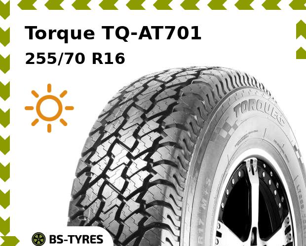 

Летние шины Torque, TQ-AT701 255/70 R16 111T