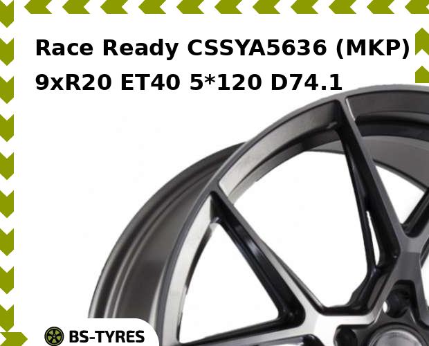 

Колесный диск Race Ready, CSSYA5636 (MKP) 9.0xR20 ET40 5*120 D74.1