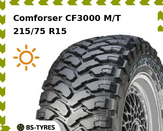 

Летние шины Comforser, CF3000 M/T 215/75 R15C 100/97Q