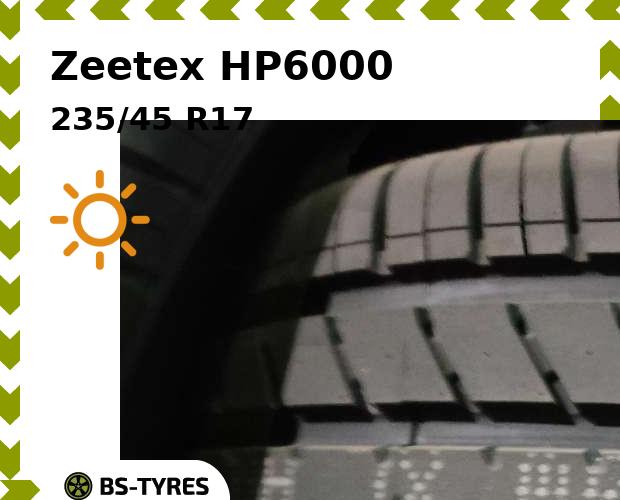 

Летние шины Zeetex, HP6000 235/45 R17 97W
