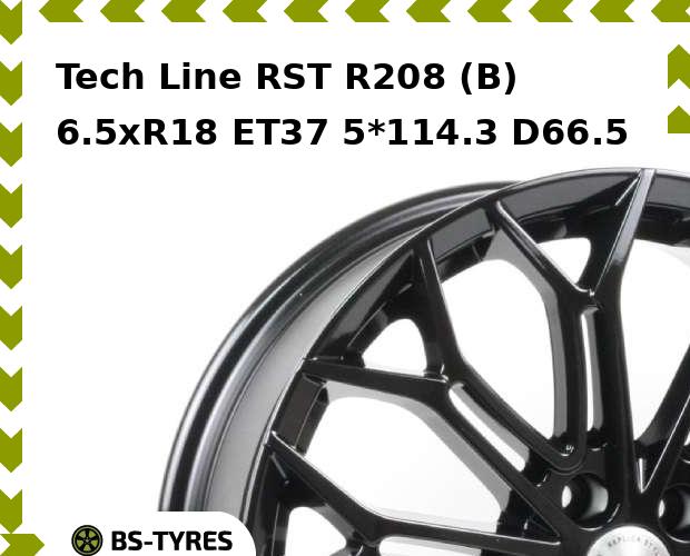 

Колесный диск Tech Line, Tech-line RST R208 (B) 6.5xR18 ET37 5*114.3 D66.5