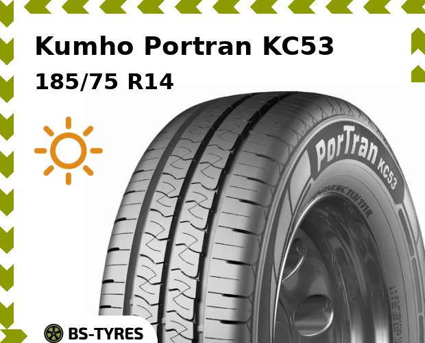 

Летние шины Kumho, Portran KC53 185/75 R14C 102/100R
