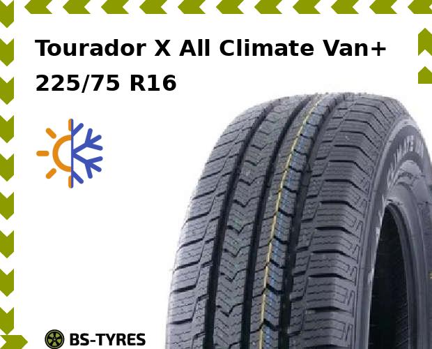 

Всесезонные шины Tourador, X All Climate Van+ 225/75 R16C 121/120R