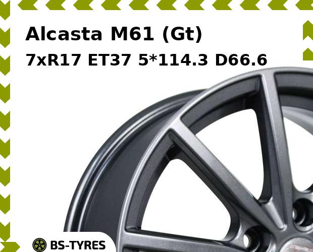 

Колесный диск Alcasta, M61 (Gt) 7xR17 ET37 5*114.3 D66.6