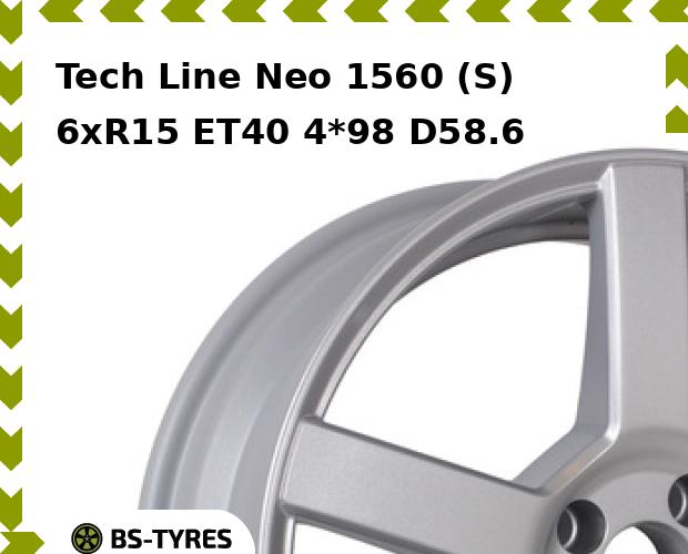 

Колесный диск Tech Line, Tech-line Neo 1560 (S) 6.0xR15 ET40 4*98 D58.6