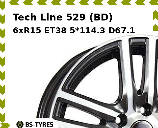 

Колесный диск Tech Line, Tech-line 529 (BD) 6xR15 ET38 5*114.3 D67.1