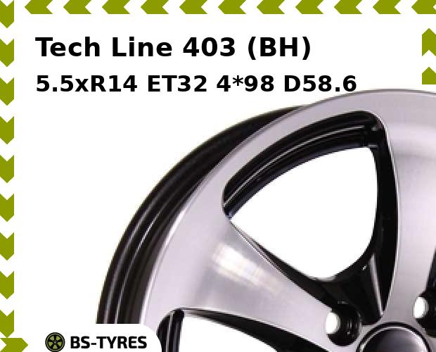 

Колесный диск Tech Line, Tech-line 403 (BH) 5.5xR14 ET32 4*98 D58.6
