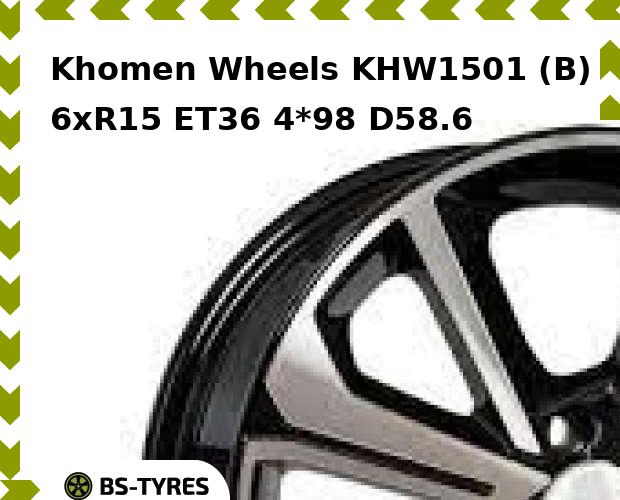 

Колесный диск Khomen Wheels, KHW1501 (B) 6xR15 ET36 4*98 D58.6