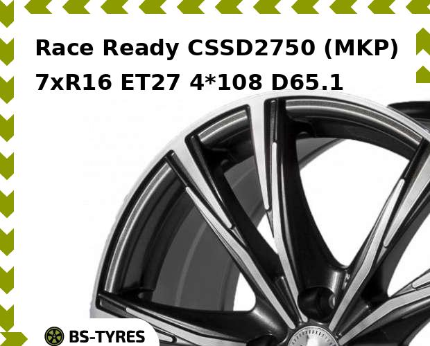 

Колесный диск Race Ready, CSSD2750 (MKP) 7.0xR16 ET27 4*108 D65.1