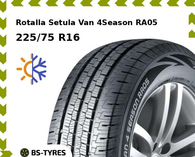 

Всесезонные шины Rotalla, Setula Van 4Season RA05 225/75 R16C 121/120R