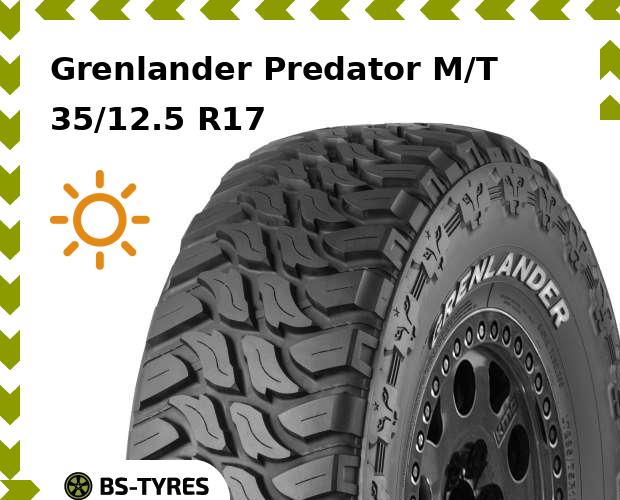 

Летние шины Grenlander, Predator M/T 35/12.5 R17 121Q