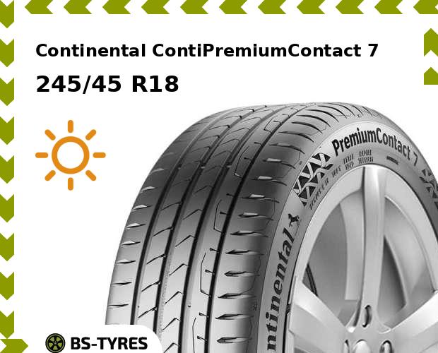 

Летние шины Continental, ContiPremiumContact 7 245/45 R18 100Y