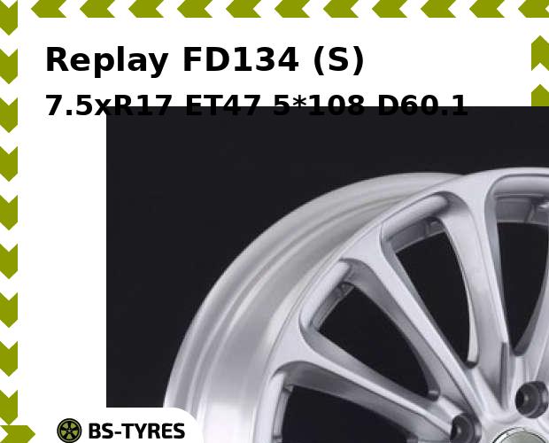 

Колесный диск Replay, FD134 (S) 7.5xR17 ET47 5*108 D60.1