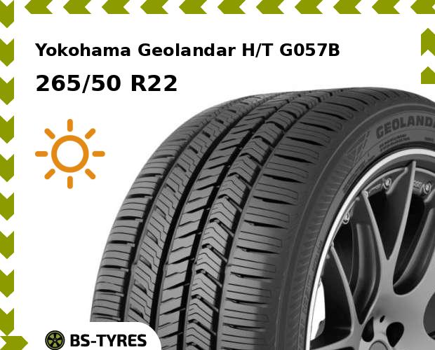 

Летние шины Yokohama, Geolandar H/T G057B 265/50 R22 112V
