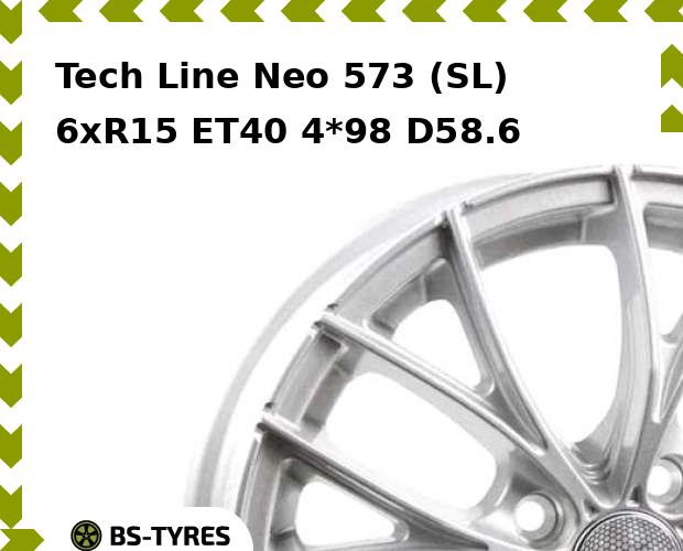

Колесный диск Tech Line, Tech-line Neo 573 (SL) 6xR15 ET40 4*98 D58.6