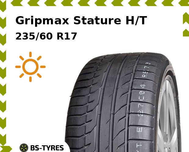 

Летние шины Gripmax, Stature H/T 235/60 R17 102V