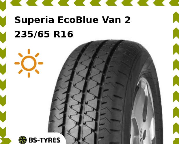 

Летние шины Superia, EcoBlue Van 2 235/65 R16C 115/113S