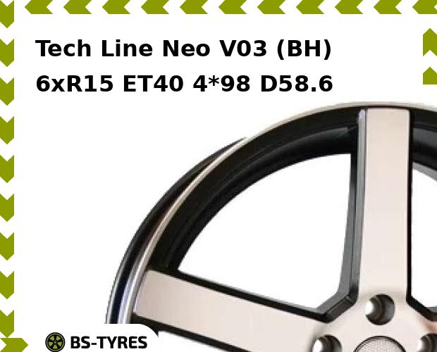 

Колесный диск Tech Line, Tech-line Neo V03 (BH) 6xR15 ET40 4*98 D58.6