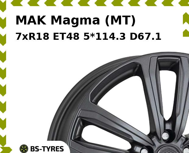 

Колесный диск MAK, Magma (MT) 7.0xR18 ET48 5*114.3 D67.1
