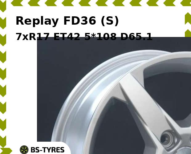 

Колесный диск Replay, FD36 (S) 7.0xR17 ET42 5*108 D65.1